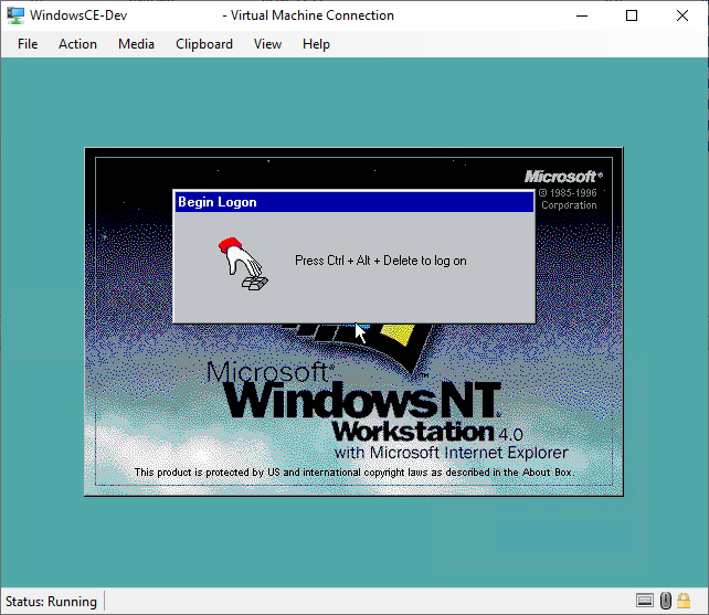 Windows NT 4.0 Logon Screen